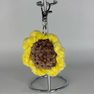 Handmade Crochet Sunflower Keychain